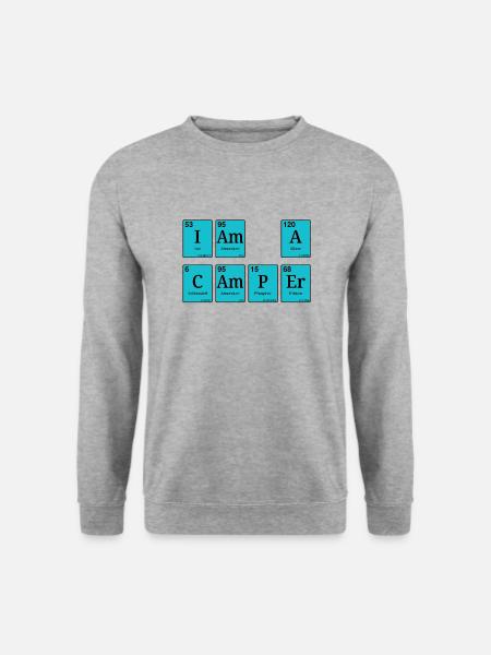 I am a camper - Unisex Pullover - Weißgrau meliert