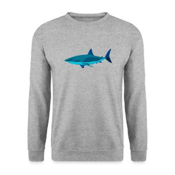 Meerestiere - Unisex Pullover - Weißgrau meliert - Vorne - Alina (178cm) & Michal (187cm)