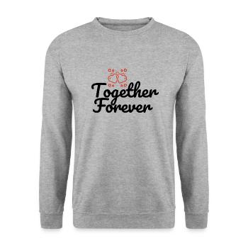 Together forever - Unisex Sweatshirt - salt & pepper - Front - Alina (178cm) & Michal (187cm)
