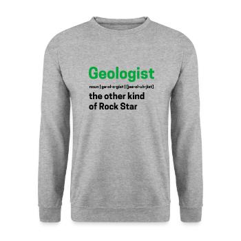 Geologe Die andere Art von - Unisex Pullover - Weißgrau meliert - Vorne - Alina (178cm) & Michal (187cm)