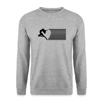 Danse Musique de danse - Sweat-shirt Unisexe - gris chiné - Devant - Alina (178cm) & Michal (187cm)