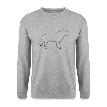 Golden Rertriever Contours 1 - Unisex Sweatshirt - salt & pepper - Front - Alina (178cm) & Michal (187cm)