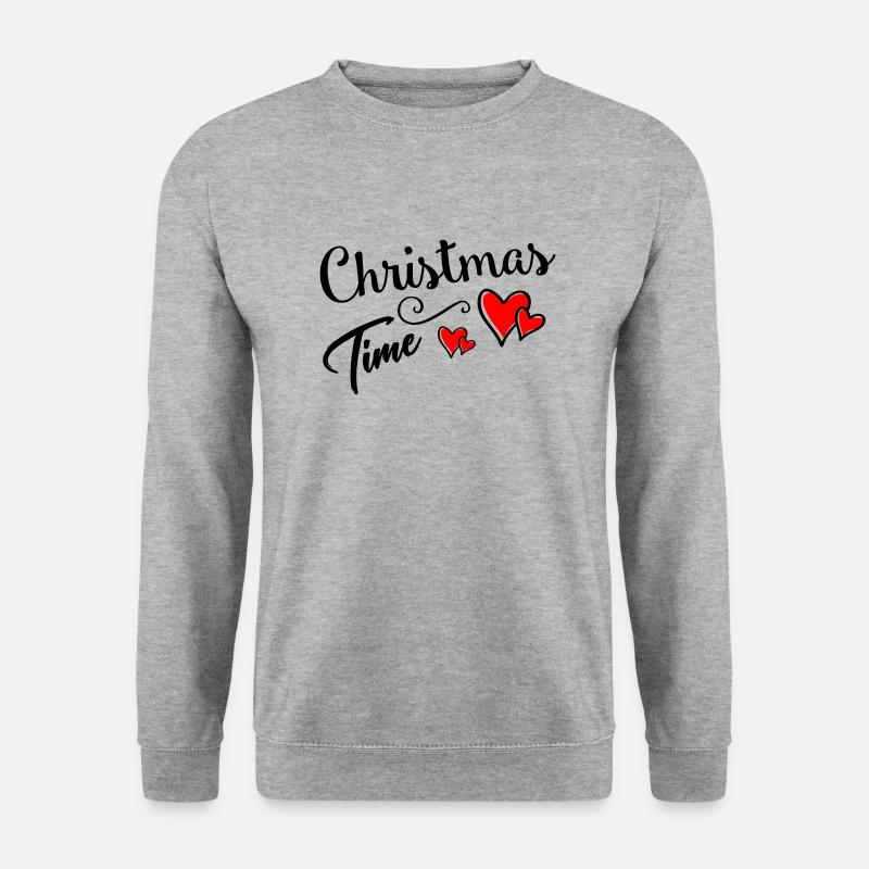 Christmas time - Unisex Pullover - Weißgrau meliert