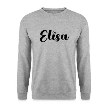 ELISA - Unisex Sweatshirt - salt & pepper - Front - Alina (178cm) & Michal (187cm)