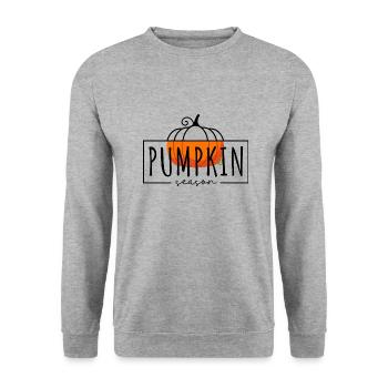 pumpkin season - Unisex Sweatshirt - salt & pepper - Front - Alina (178cm) & Michal (187cm)