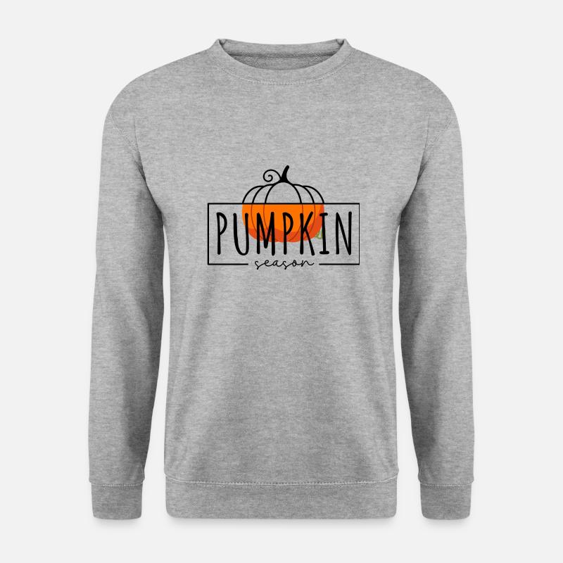 Kürbis-Saison - Unisex Pullover - Weißgrau meliert