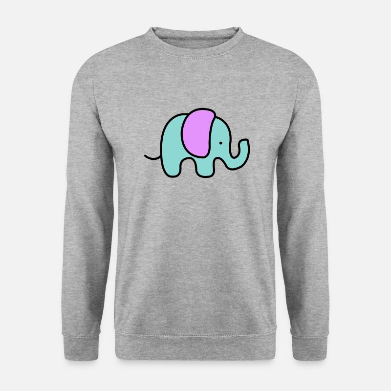 baby elefant - Unisex Pullover - Weißgrau meliert