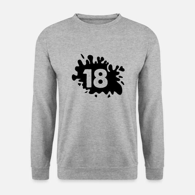 kleckse 18 - Unisex Pullover - Weißgrau meliert