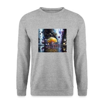 Voyage en Actarus #1 - Sweat-shirt Unisexe - gris chiné - Devant - Alina (178cm) & Michal (187cm)