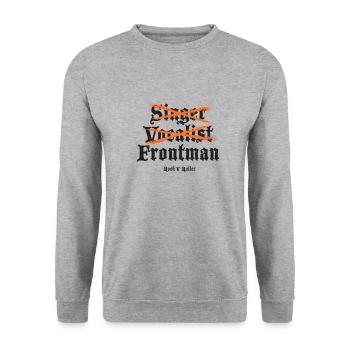 Frontman (Frontman) - Sweat-shirt Unisexe - gris chiné - Devant - Alina (178cm) & Michal (187cm)