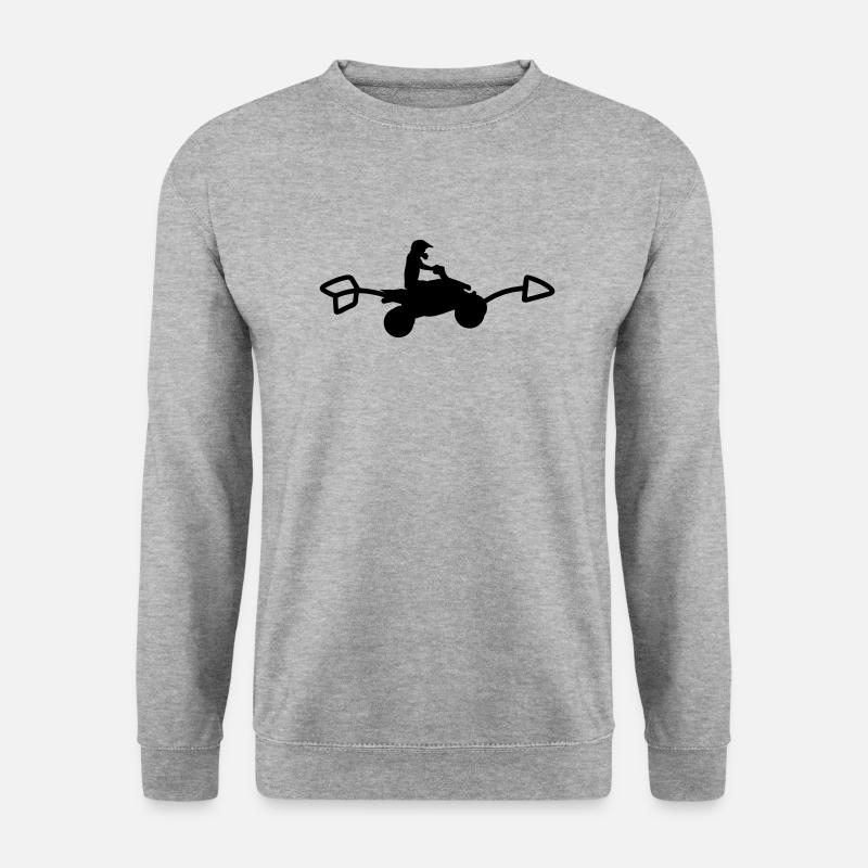 Quad Pfeil nach rechts - Unisex Pullover - Weißgrau meliert