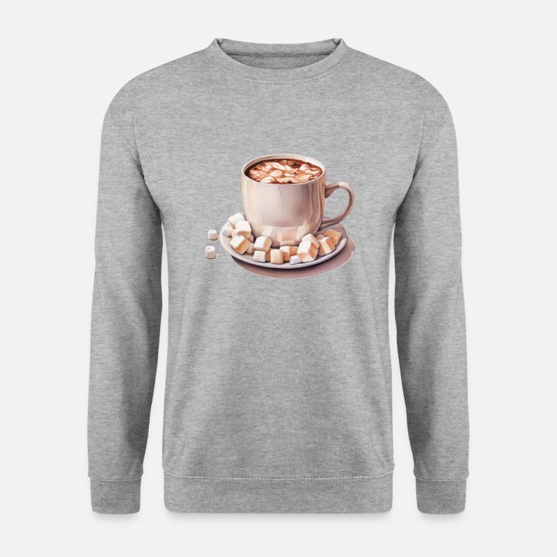 Heiße Schokolade - Unisex Pullover - Weißgrau meliert