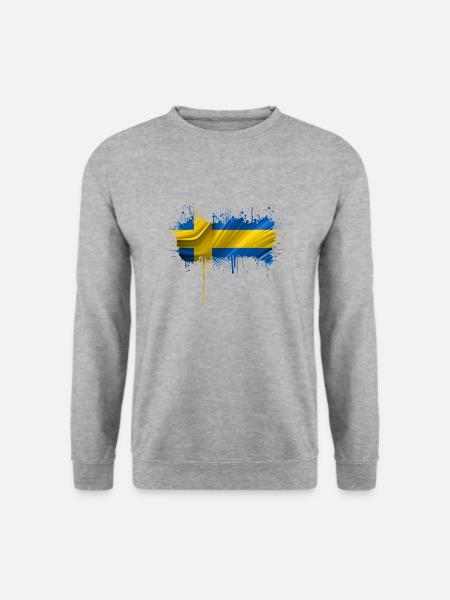 Schweden Flaka Schwedisch Schwedisch Schwedisch Nordisch - Unisex Pullover - Weißgrau meliert