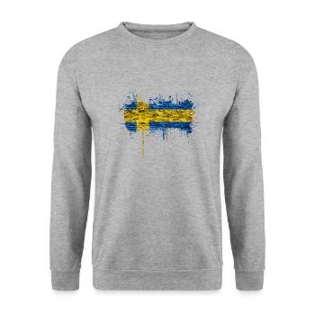Sweden Flaka Swedish-speaking Swedish Swedish Nordic - Unisex Sweatshirt - salt & pepper - Front - Alina (178cm) & Michal (187cm)