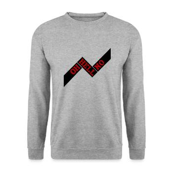 Oh Hell No Oh Hölle Nein Lustiger Sarkasmus Spruch - Unisex Pullover - Weißgrau meliert - Vorne - Alina (178cm) & Michal (187cm)