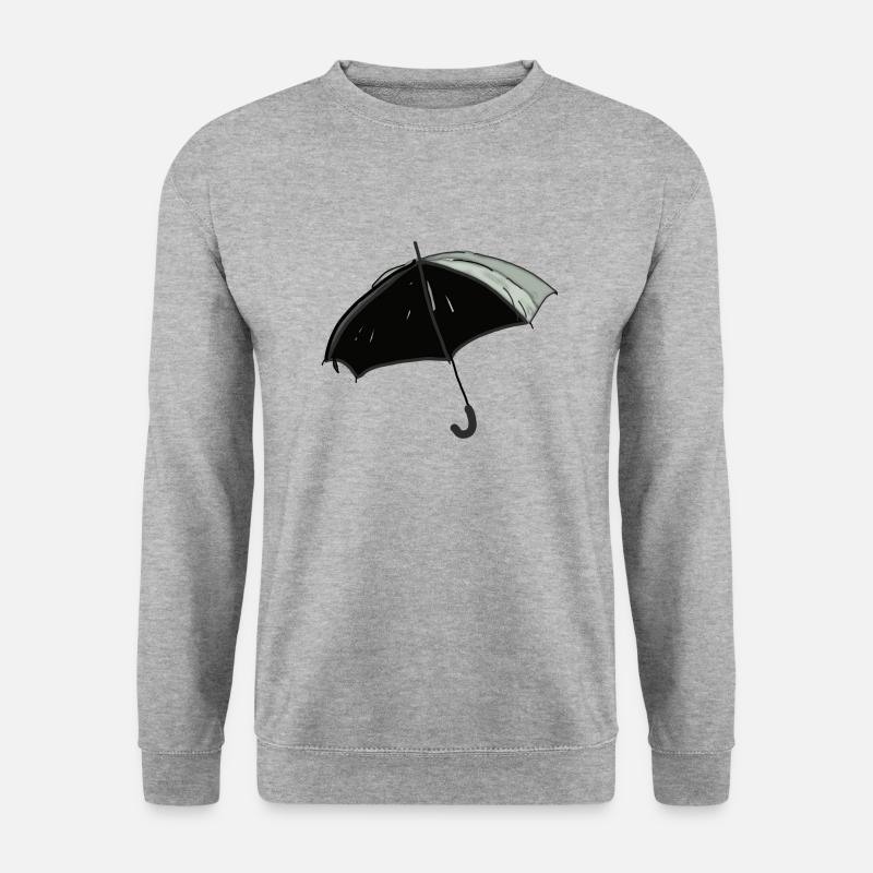Regenschirm - Unisex Pullover - Weißgrau meliert