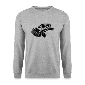 Cadeau parfait pour les drifters et les fans de course - Sweat-shirt Unisexe - gris chiné - Devant - Alina (178cm) & Michal (187cm)