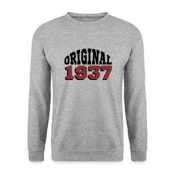 Original 1937 - Unisex Sweatshirt - salt & pepper - Front - Alina (178cm) & Michal (187cm)
