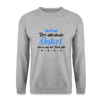 Best Uncle - Unisex Sweatshirt - salt & pepper - Front - Alina (178cm) & Michal (187cm)