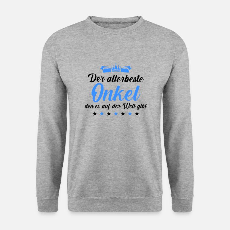 bester onkel - Unisex Pullover - Weißgrau meliert