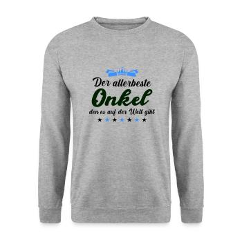 Le meilleur oncle de tous - Sweat-shirt Unisexe - gris chiné - Devant - Alina (178cm) & Michal (187cm)