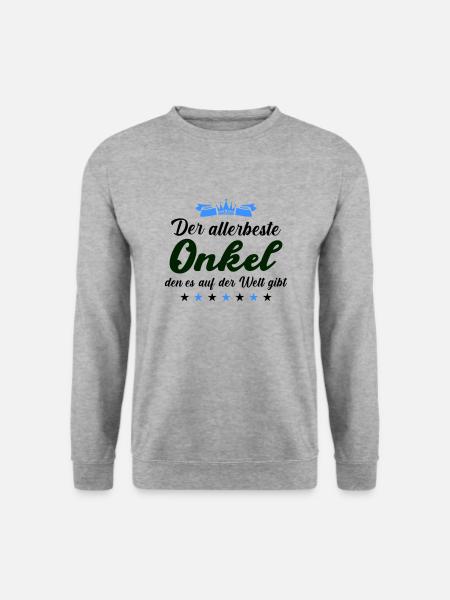 allerbester onkel - Unisex Pullover - Weißgrau meliert