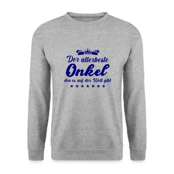 Le meilleur oncle de tous - Sweat-shirt Unisexe - gris chiné - Devant - Alina (178cm) & Michal (187cm)