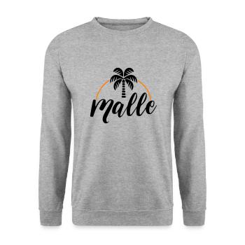 Malle Palme - Sweat-shirt Unisexe - gris chiné - Devant - Alina (178cm) & Michal (187cm)