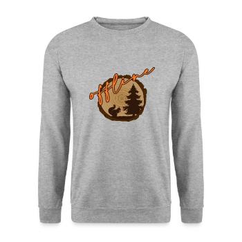 Forest Bathing Forest Shinrin Yoku Offline Forest Bathing - Unisex Sweatshirt - salt & pepper - Front - Alina (178cm) & Michal (187cm)