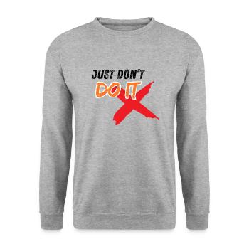 Ne le fais pas ! - Sweat-shirt Unisexe - gris chiné - Devant - Alina (178cm) & Michal (187cm)