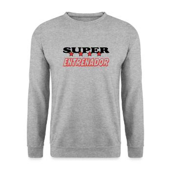 SUPER ENTRENADOR - Unisex Sweatshirt - salt & pepper - Front - Alina (178cm) & Michal (187cm)