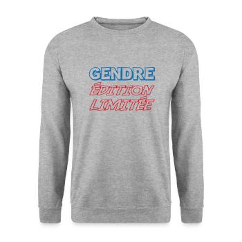 GENDRE édition limitée - Sweat-shirt Unisexe - gris chiné - Devant - Alina (178cm) & Michal (187cm)