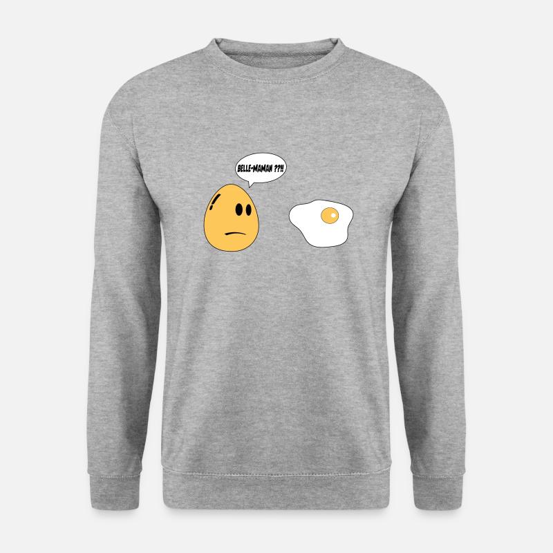Schönes Mama-Ei - Unisex Pullover - Weißgrau meliert