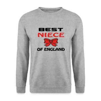 BEST NIECE OF ENGLAND - Unisex Sweatshirt - salt & pepper - Front - Alina (178cm) & Michal (187cm)