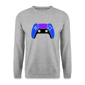 Gamer Gamepad - Unisex Sweatshirt - salt & pepper - Front - Alina (178cm) & Michal (187cm)