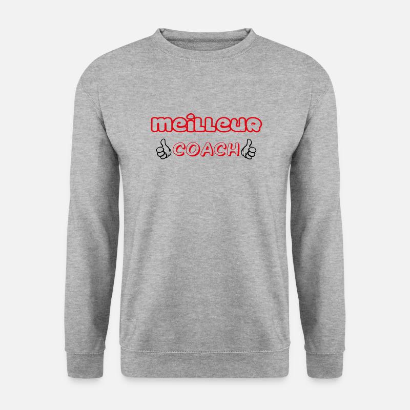 BESTER COACH - Unisex Pullover - Weißgrau meliert