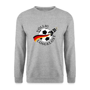 Germany football fully detached - Unisex Sweatshirt - salt & pepper - Front - Alina (178cm) & Michal (187cm)