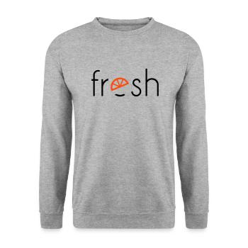 fresh - 2 Farben - Unisex Pullover - Weißgrau meliert - Vorne - Alina (178cm) & Michal (187cm)