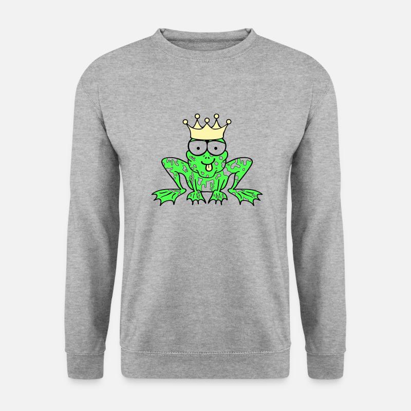 Prince Charmant Grenouille Roi - Sweat-shirt Unisexe - gris chiné