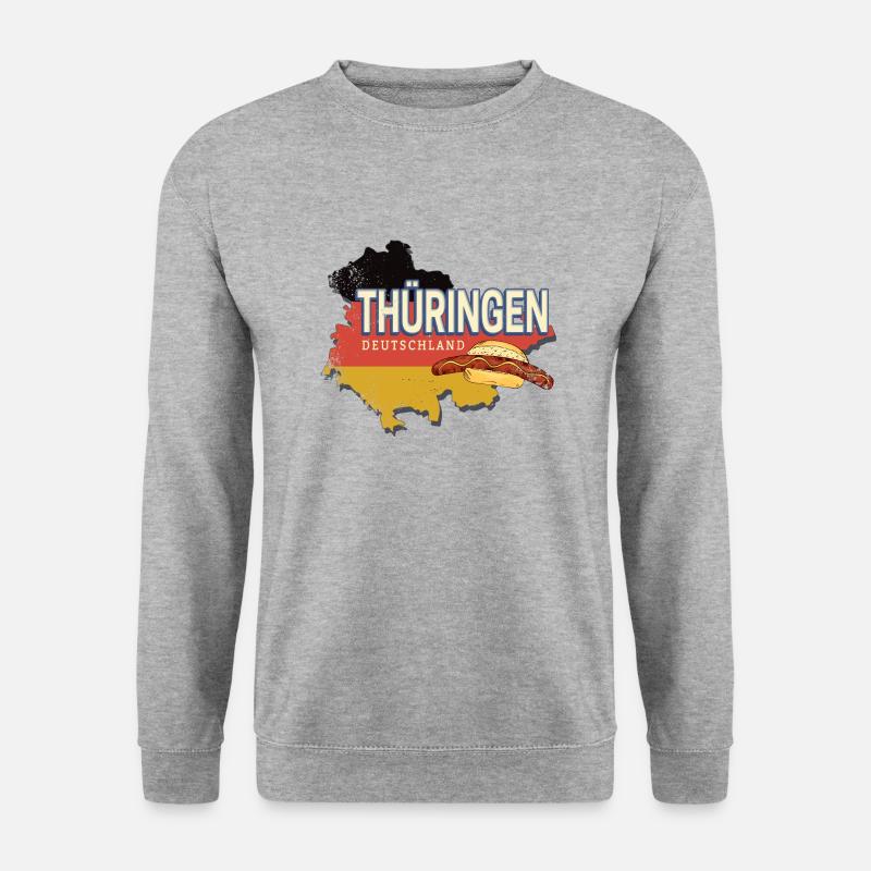 Thuringia Germany Retro State Souvenir - Unisex Sweatshirt - salt & pepper