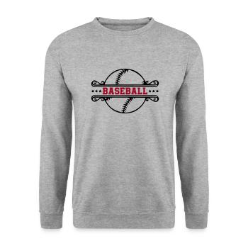 base-ball - Sweat-shirt Unisexe - gris chiné - Devant - Alina (178cm) & Michal (187cm)
