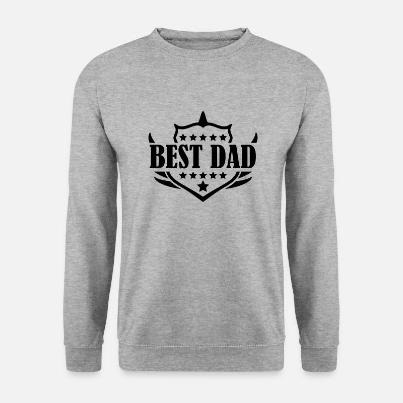 best dad - Unisex Pullover - Weißgrau meliert