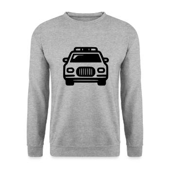 Taxi - Unisex Pullover - Weißgrau meliert - Vorne - Alina (178cm) & Michal (187cm)