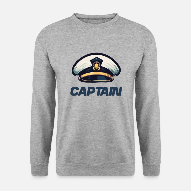 Captain Sailor Cap - Unisex Sweatshirt - salt & pepper