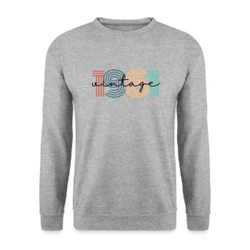 1961 Vintage Retro - Unisex Sweatshirt - salt & pepper - Front - Alina (178cm) & Michal (187cm)