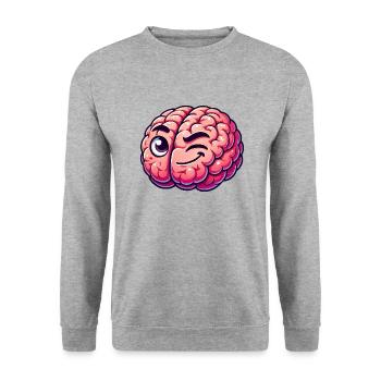 Smart brain - Unisex Sweatshirt - salt & pepper - Front - Alina (178cm) & Michal (187cm)