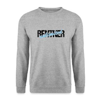 Ab 2025 Rentner unlimited - Unisex Pullover - Weißgrau meliert - Vorne - Alina (178cm) & Michal (187cm)