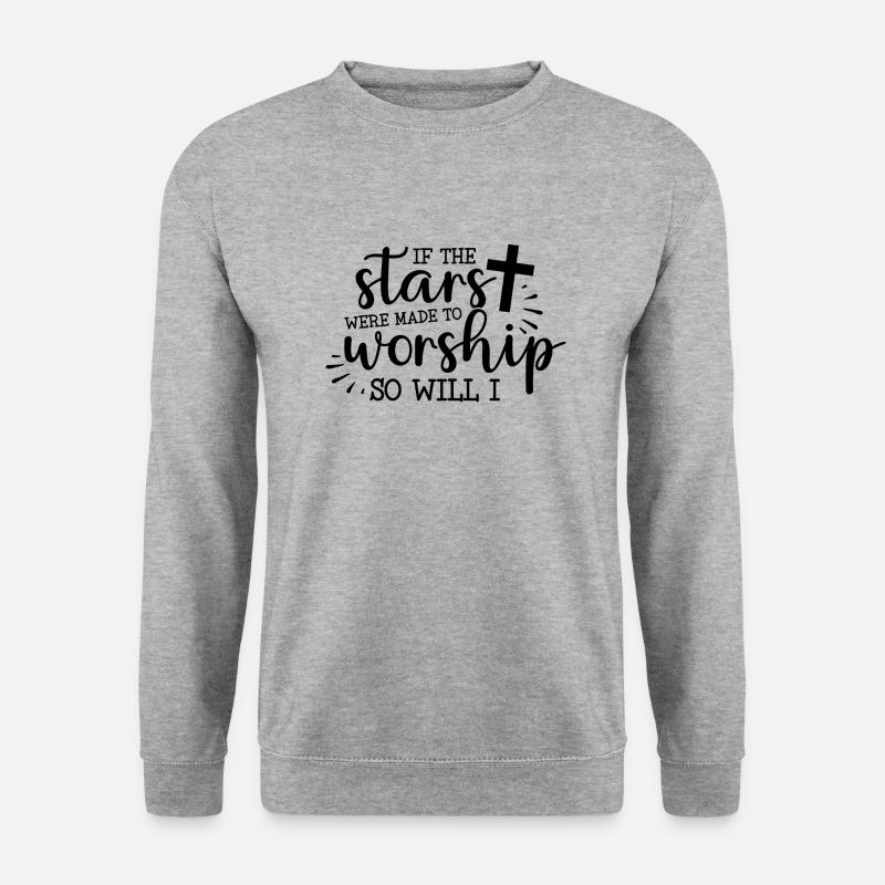 Lobpreis - Unisex Pullover - Weißgrau meliert