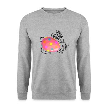 Easter Bunny - Unisex Sweatshirt - salt & pepper - Front - Alina (178cm) & Michal (187cm)