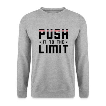 Push it to the limit - Unisex Sweatshirt - salt & pepper - Front - Alina (178cm) & Michal (187cm)